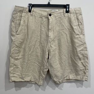 Men’s Tan Linen Shorts